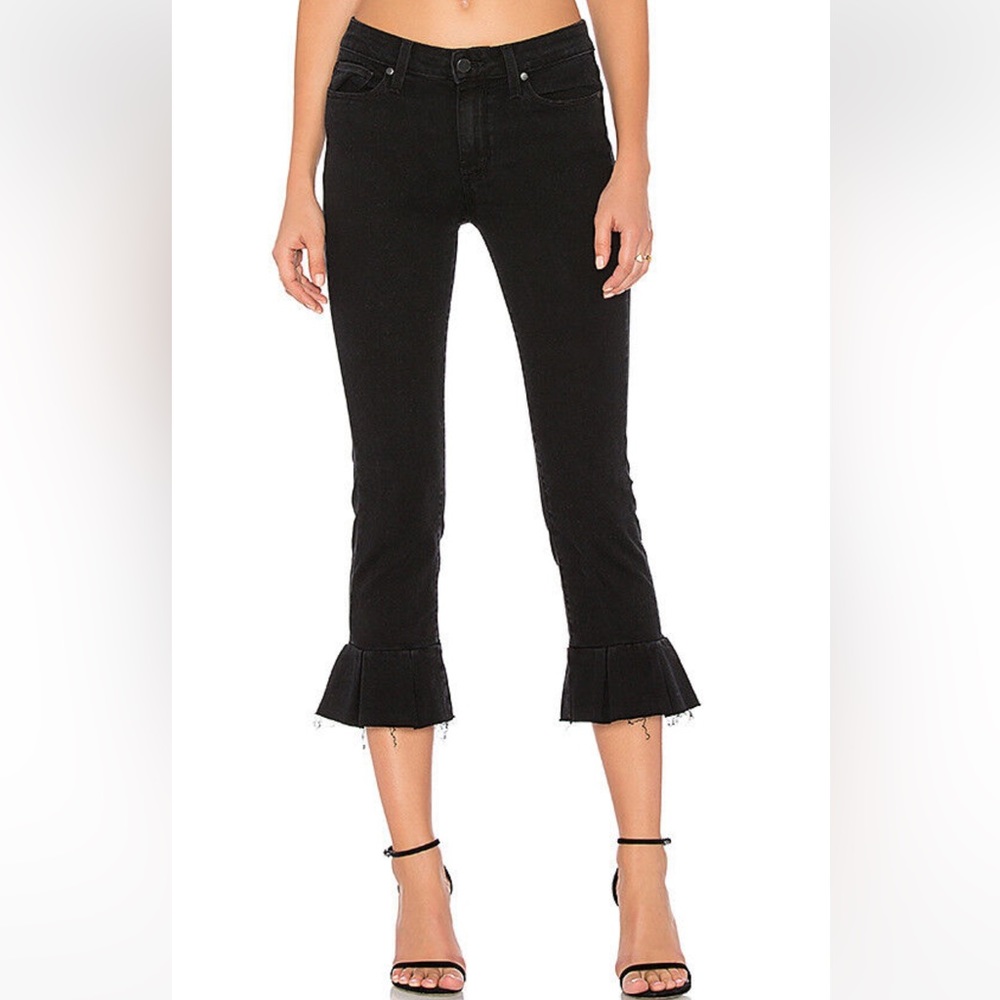 PAIGE Rafaela Pleated Cuff Flare High Rise Jeans
Size 27